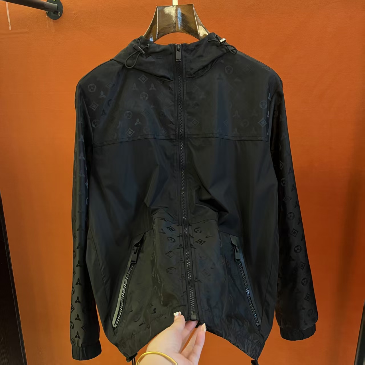 2025新款轻奢美式复古百搭夹克简约高级印花外套男NZ0044