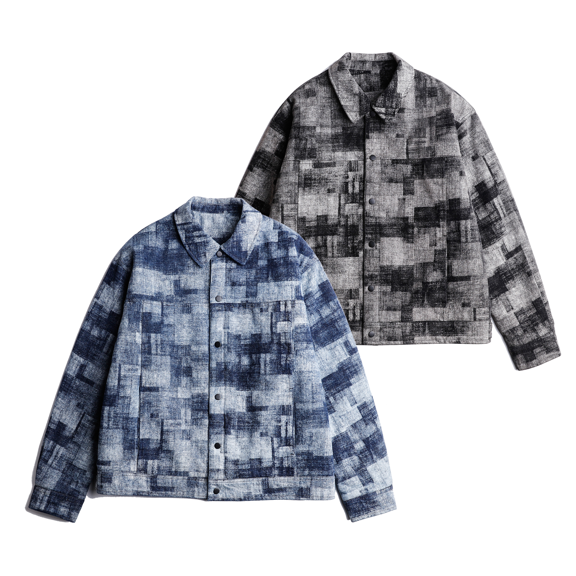 冬季厚款牛仔翻领棉服外套宽松男士百搭夹克棉服GS1437