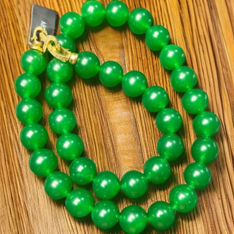 ｛老三高端甄选} A89绿色项链大珠妈妈链