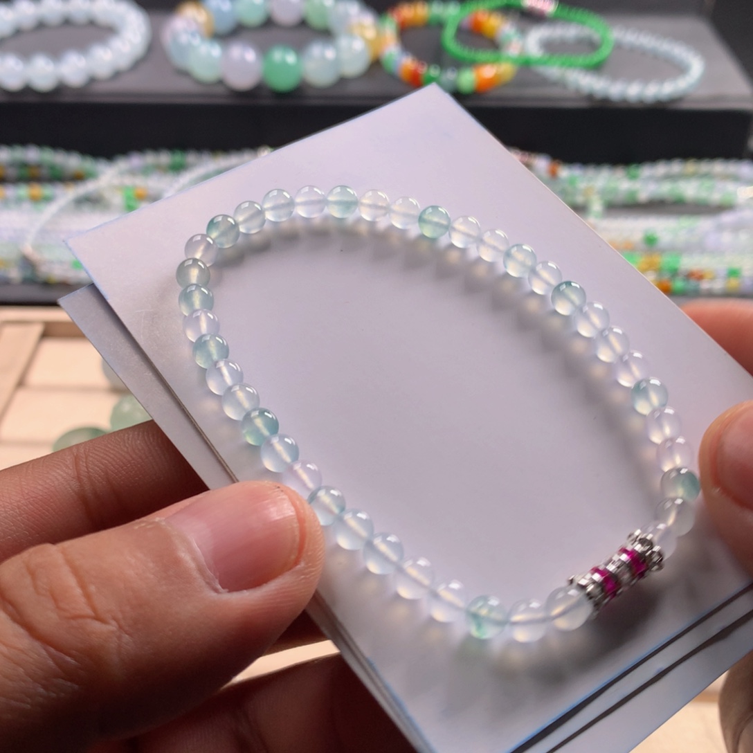 翡翠未镶嵌手链天然缅甸翡翠