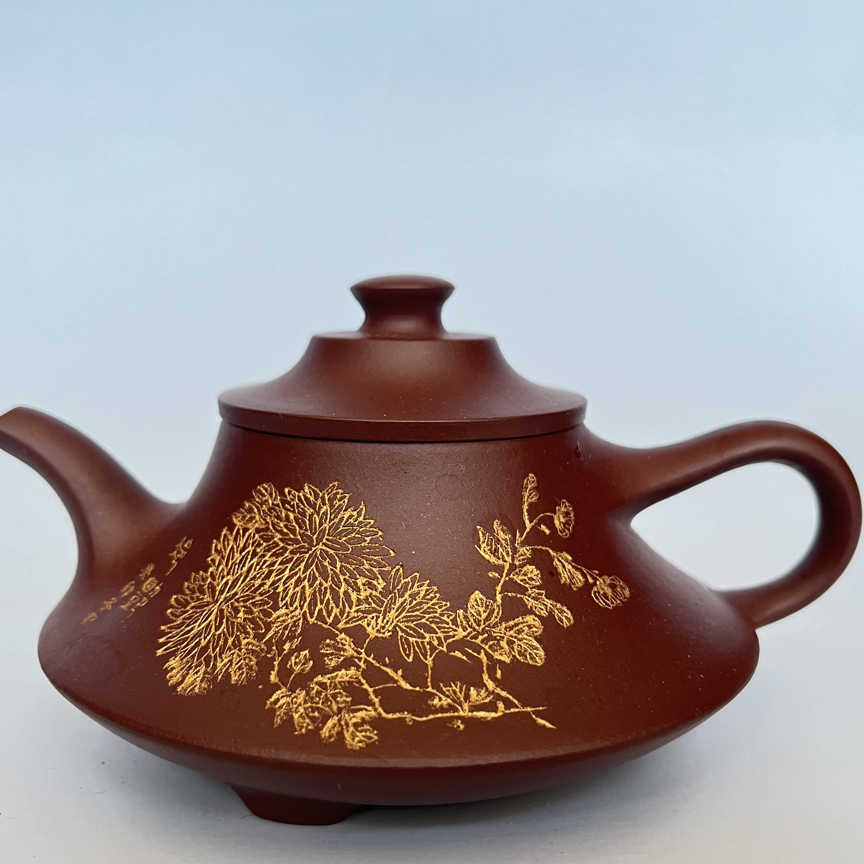 正品纯手工宜兴黄龙山紫泥云炉220cc