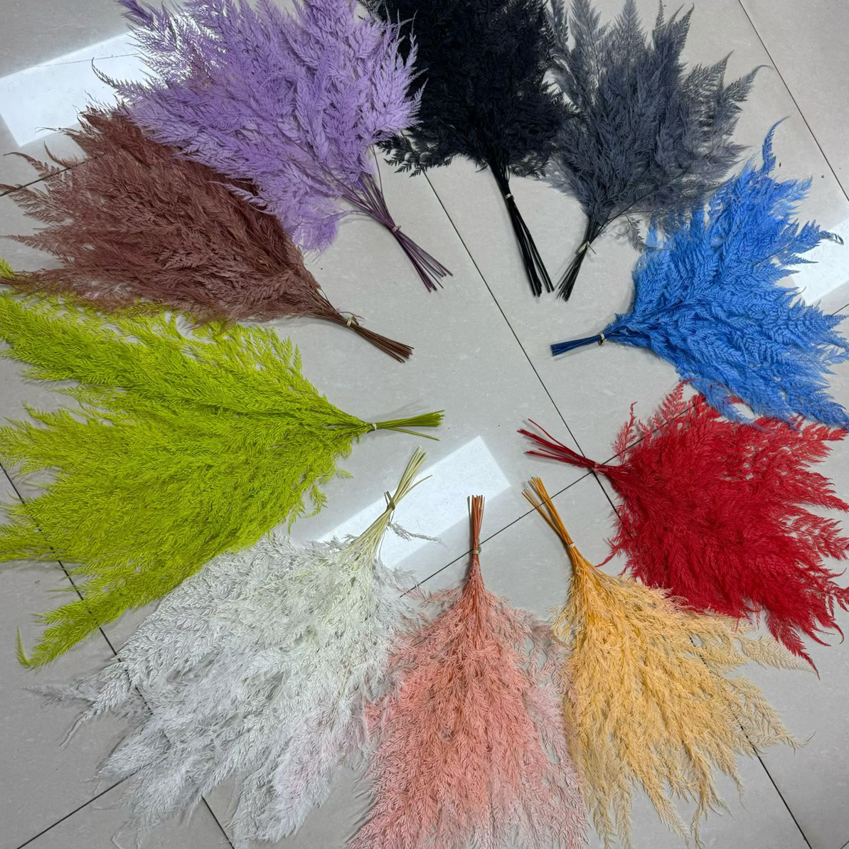 永生雪花蕨红色紫色做手工花店插花diy干花永生花