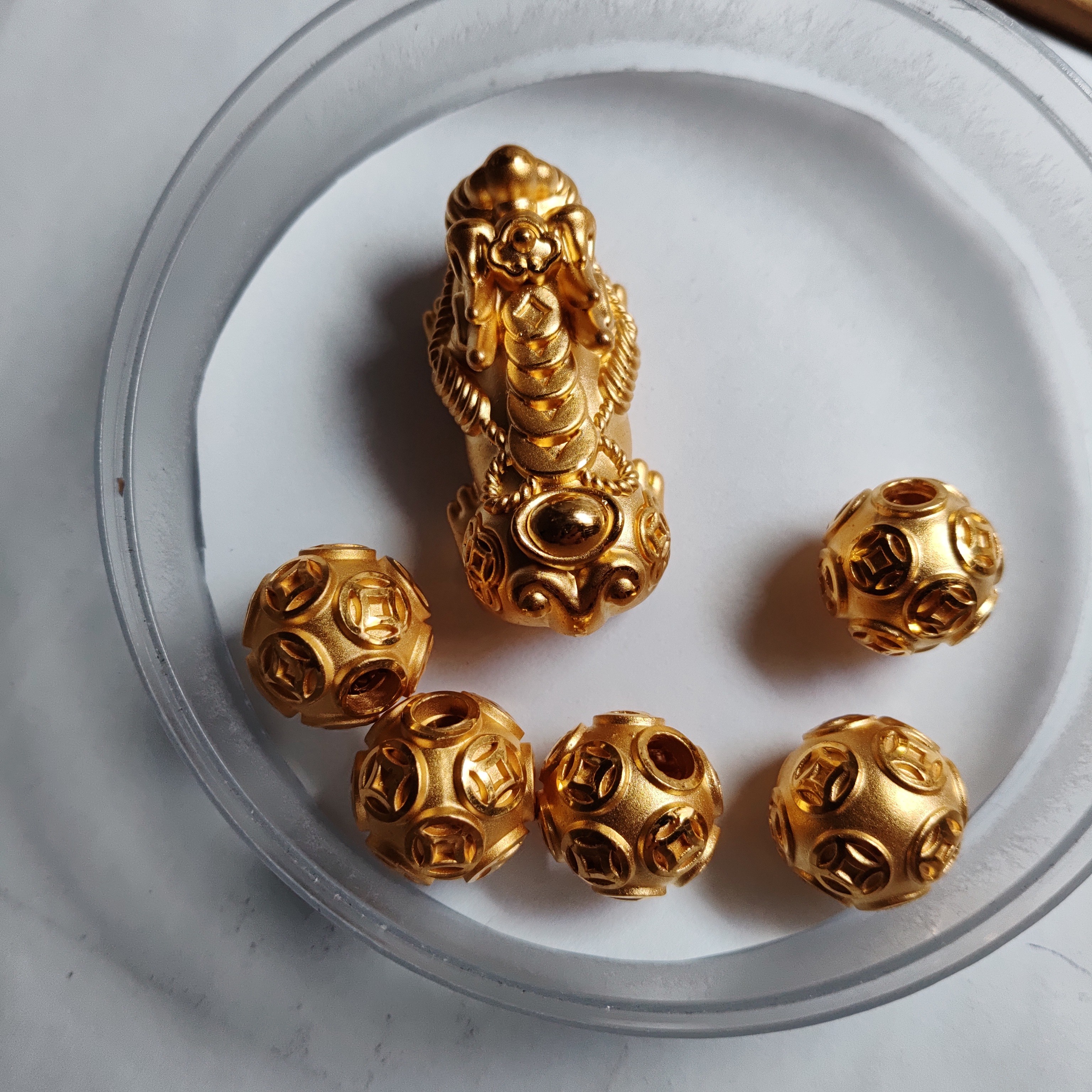 金元宝足金999貔貅珠子首饰