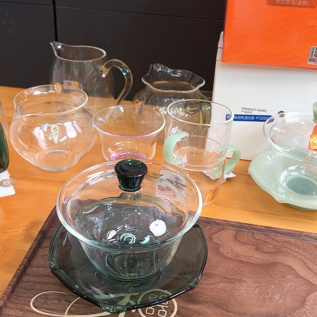 禾器荷叶盖碗墨绿色