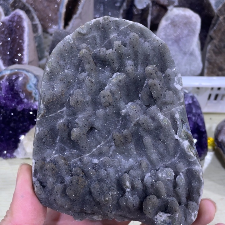 紫晶水晶摆件未镶嵌