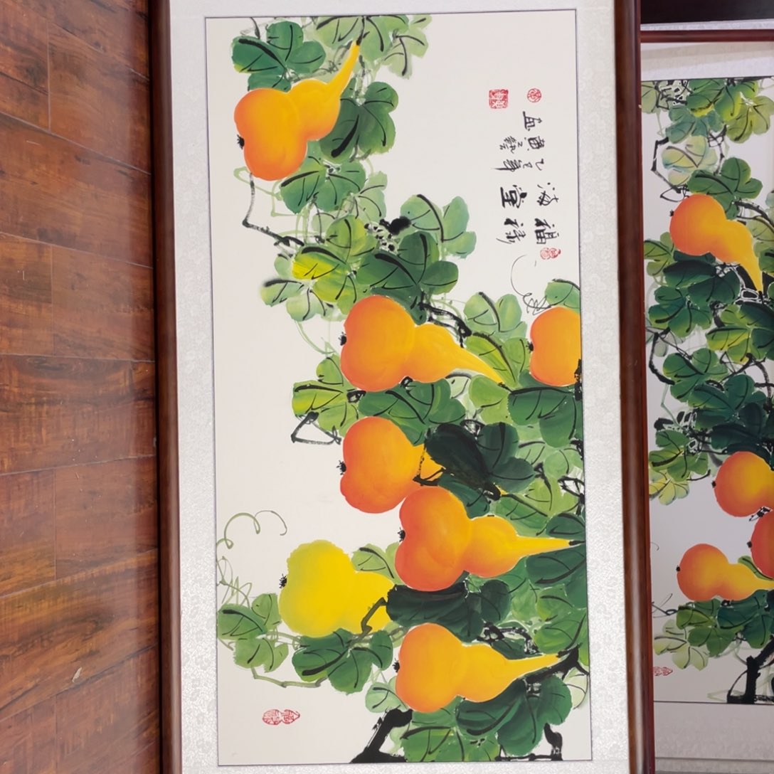 国画带框尺寸63*123厘米