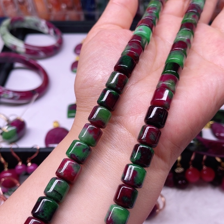 项链银S925镶嵌红宝石