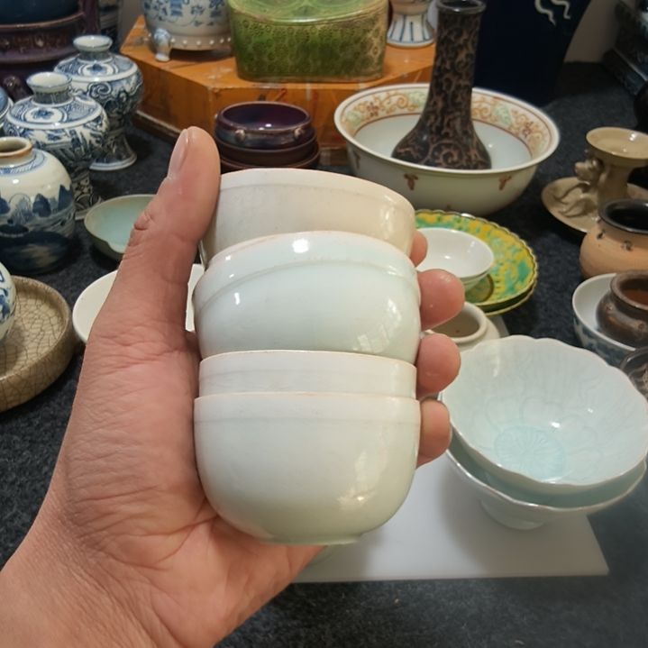 紫砂茶盘由**知湖田窑小杯子一个