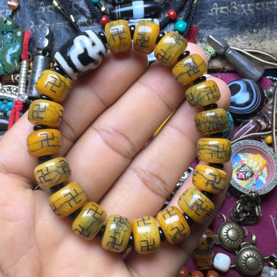 金刚菩提手串牦牛骨75