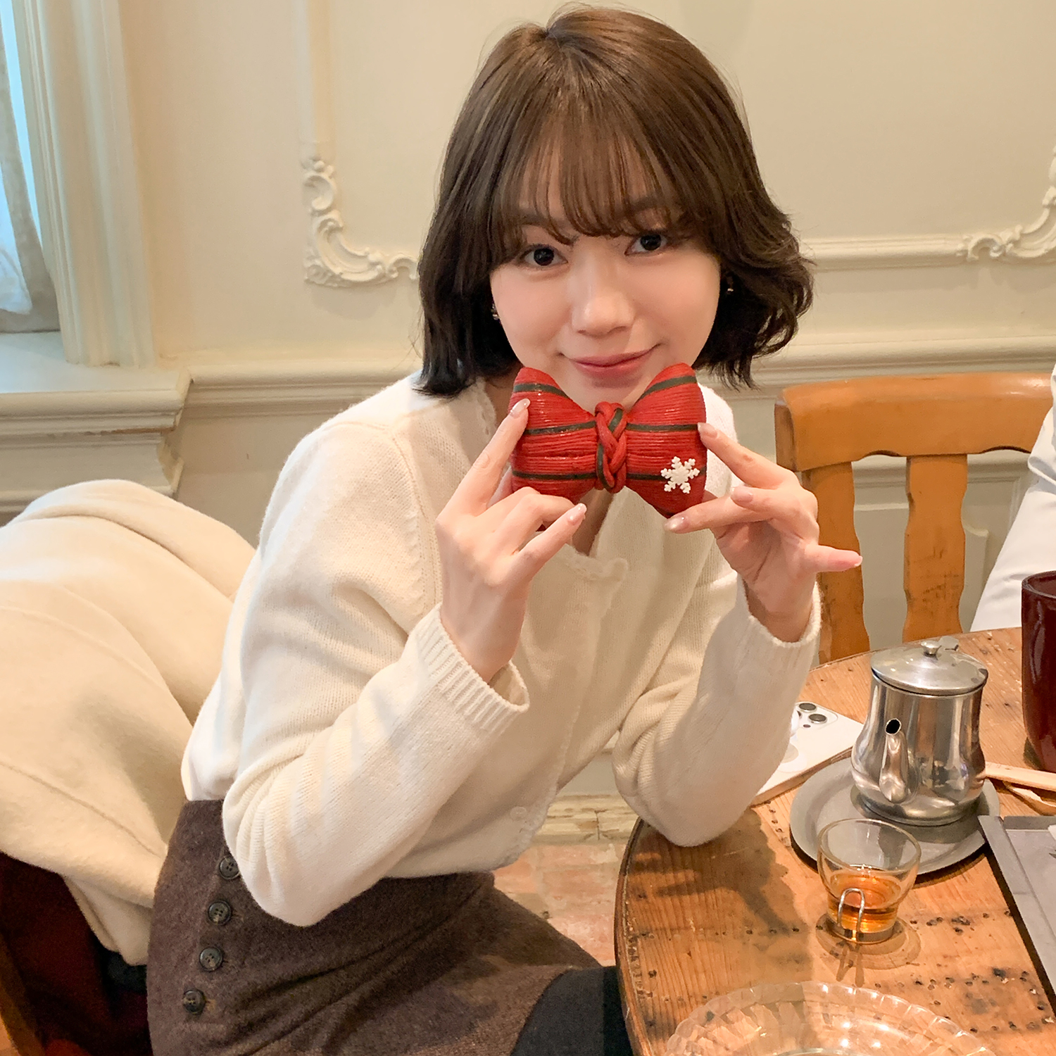 诗诗-【纯真年代】FS412S103花边羊毛开衫