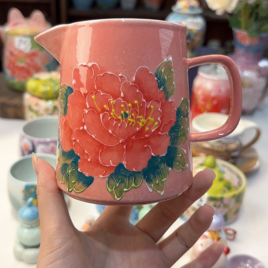 景德镇手绘高温釉下彩陶瓷茶具