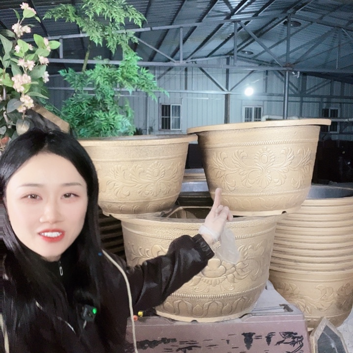 圆形60花盆2个有孔