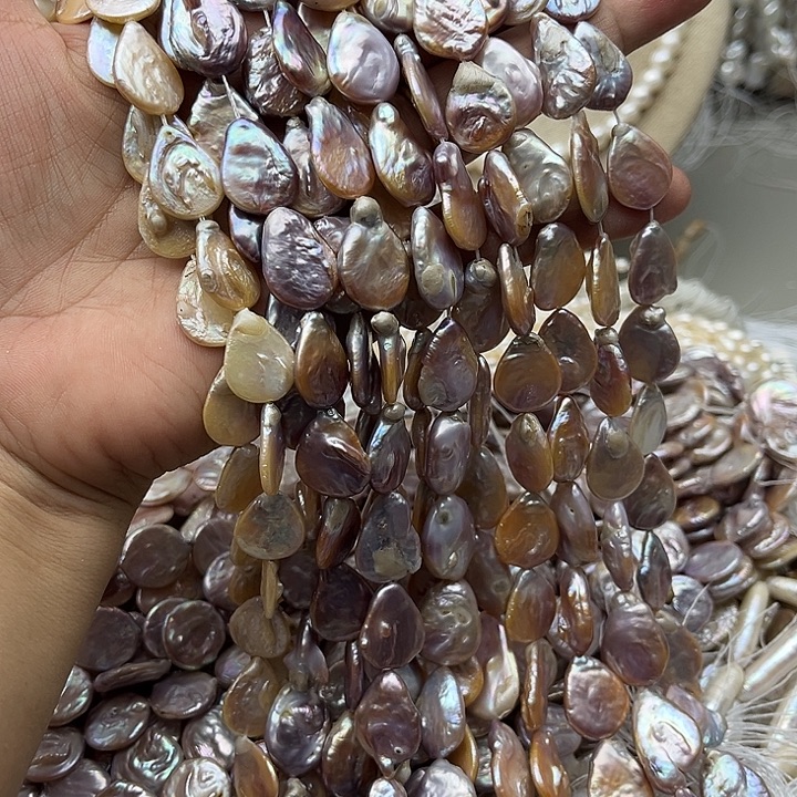 未镶嵌玛瑙/玉髓珠宝半成品一条13/13mm水滴巴洛克珍珠