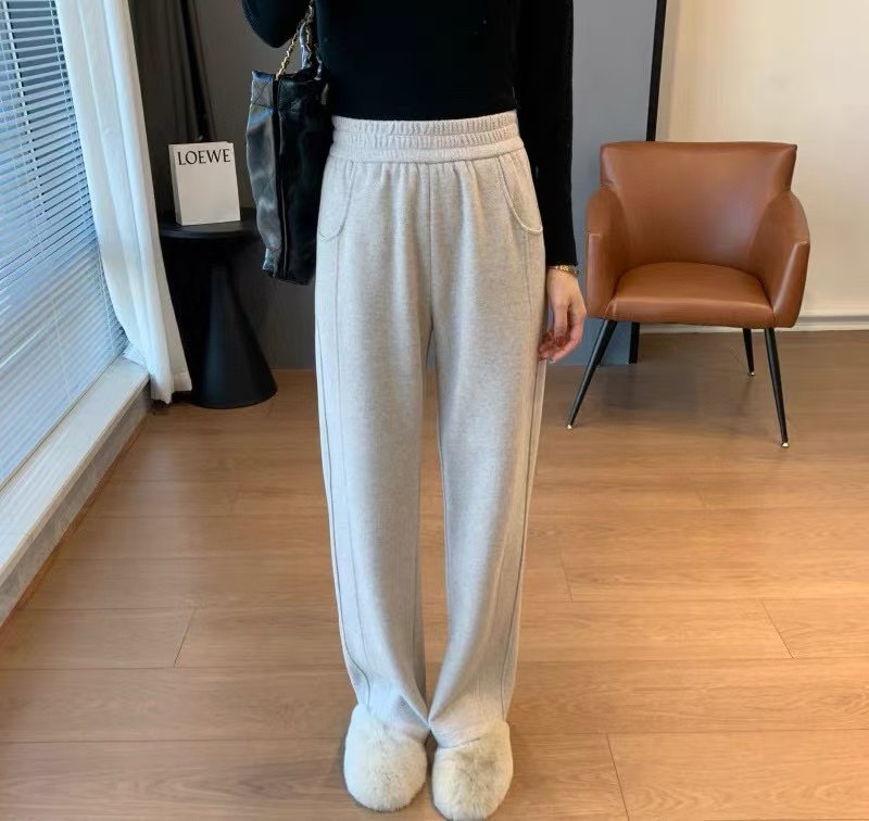 秋冬新款直筒裤女长裤休闲百搭高腰裤子女15375