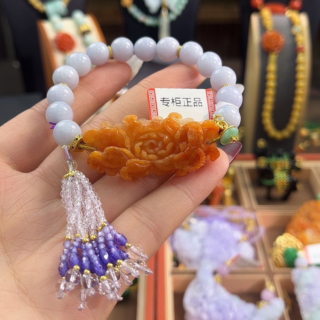 翡翠未镶嵌手链炸