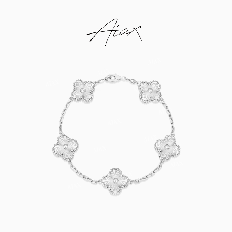 AIAX 轻奢时尚气质 高级感镭射四叶手链TSS7276