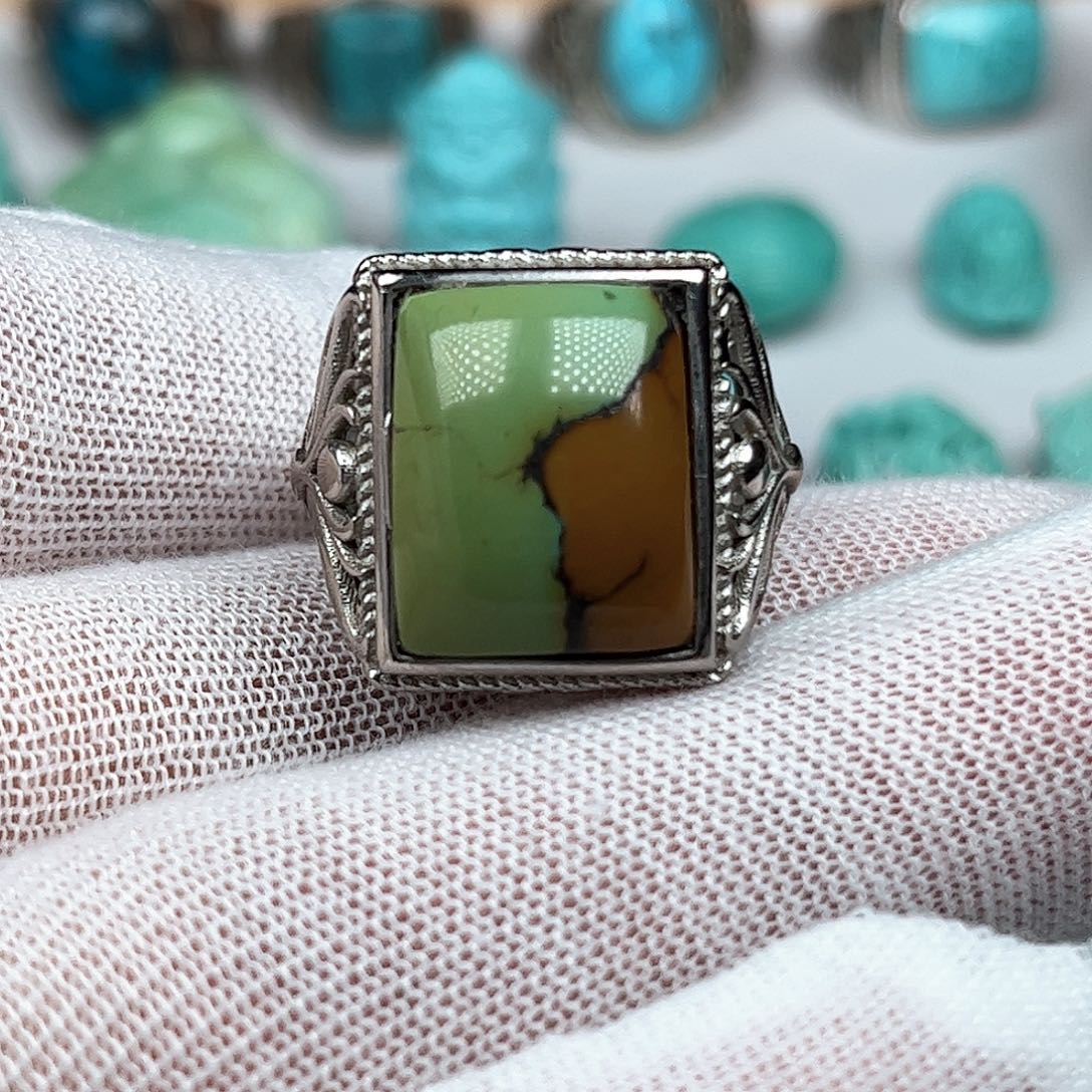 绿松石珠宝奇石银S925镶嵌