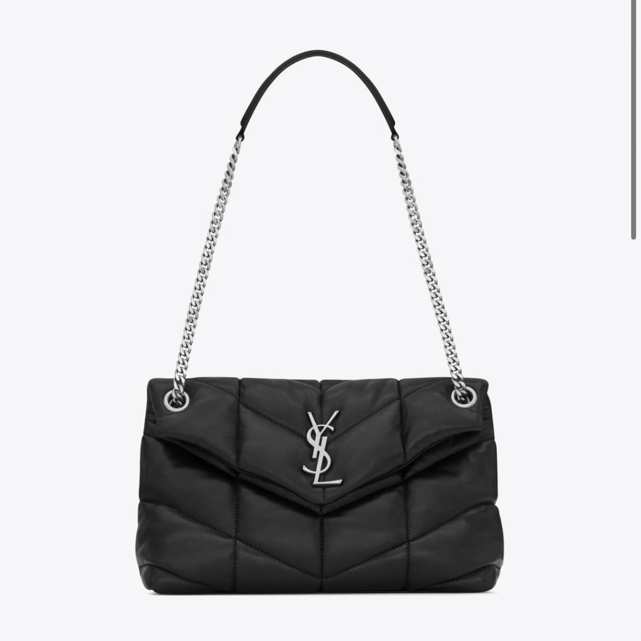 99新 YSL/圣罗兰 YSL黑银云朵包 25080058-04