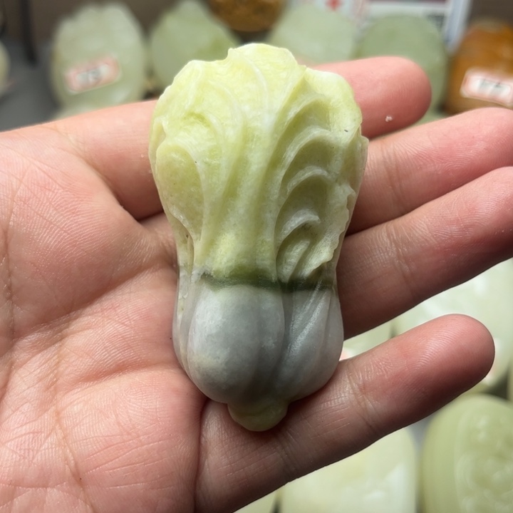 石材方解石手把件