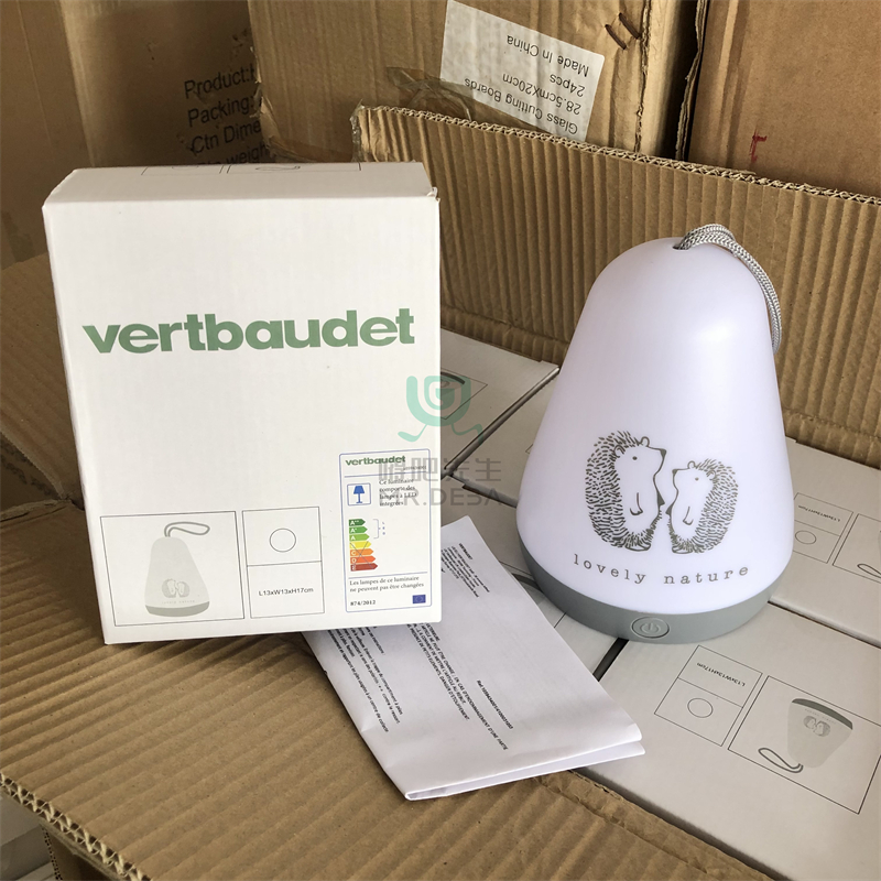 外单！卡通刺猬手提小夜灯儿童房玩具露营户外灯