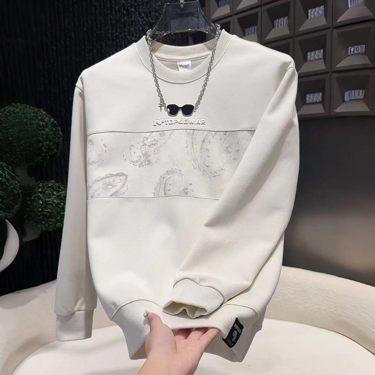 2025新款秋季扎染设计男士时尚潮流休闲卫衣6072