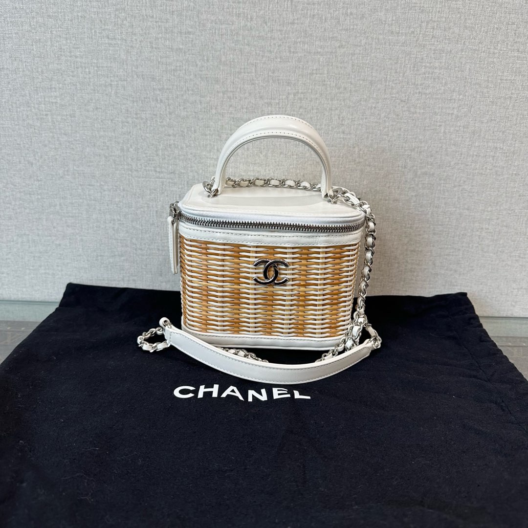 95新 Chanel/香奈儿 【坤姨专属】竹编小盒子手提单肩斜挎包 05204