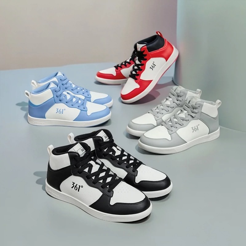 361°男女运动高帮板鞋空军一号春秋新款休闲情侣款 