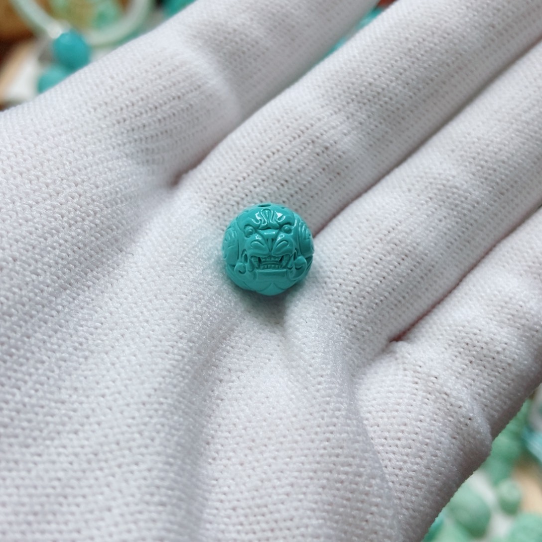 绿松石未镶嵌貔貅珠子11.2mm
