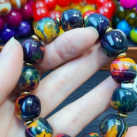 玛瑙/玉髓手链未镶嵌药王石穆尔库