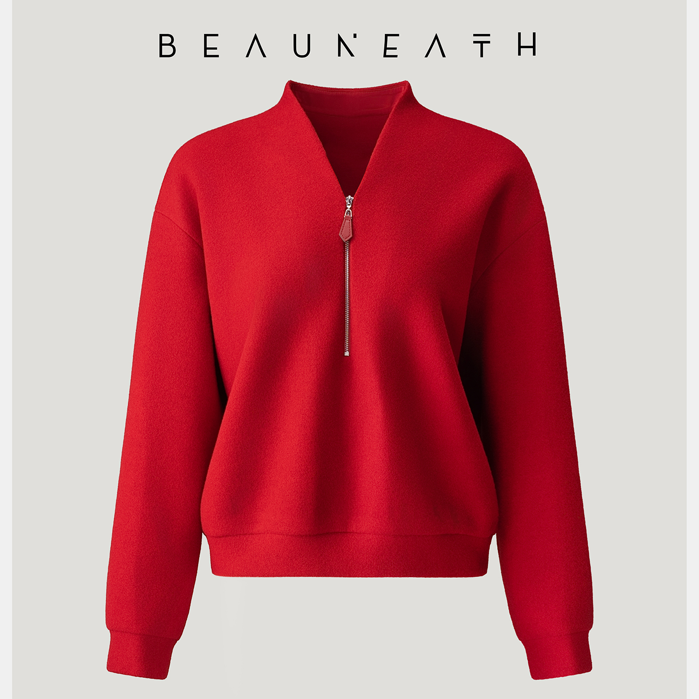 【旅途时光】学院派老钱风松弛感羊毛加绒V领冬季休闲卫衣厚