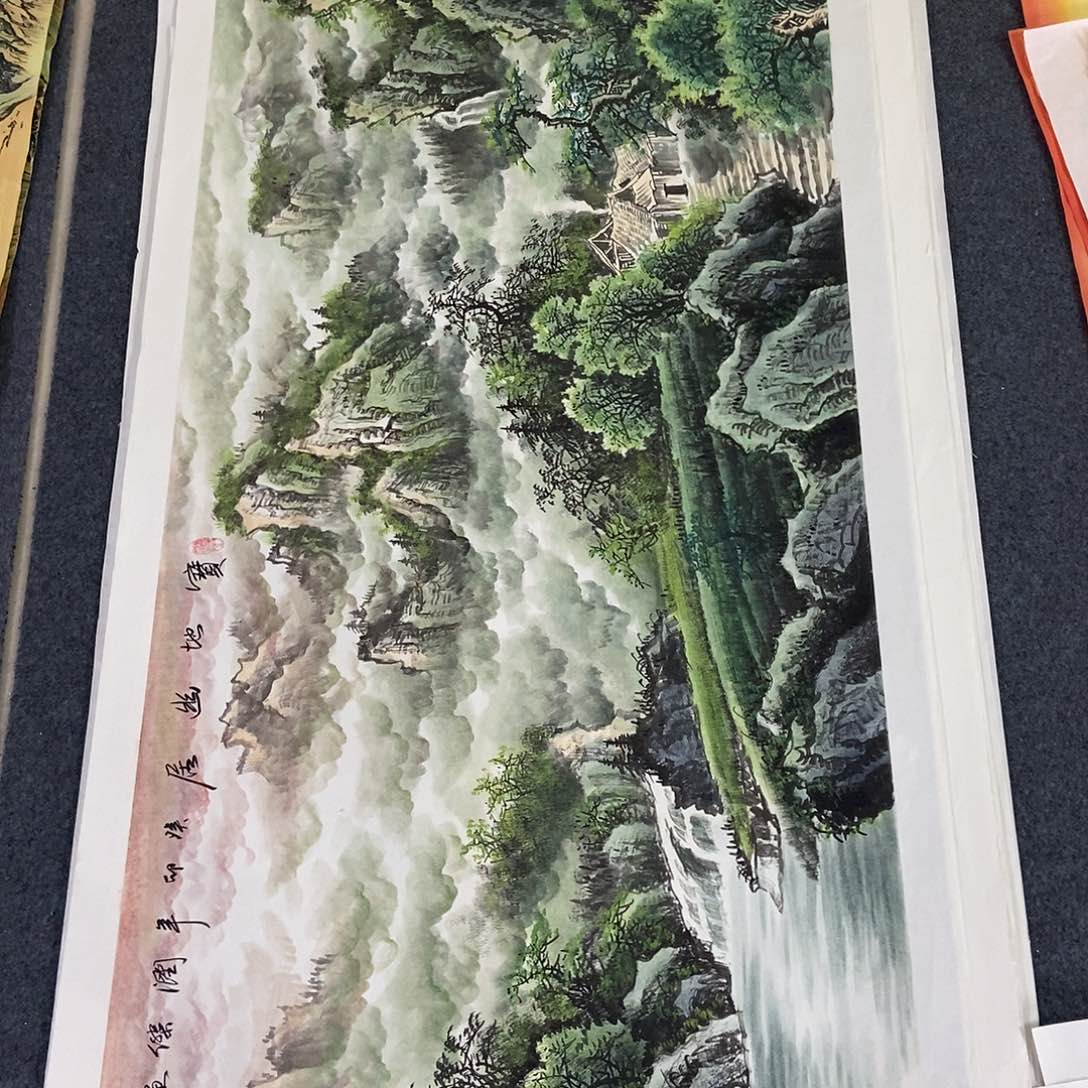 国画四尺山水一副