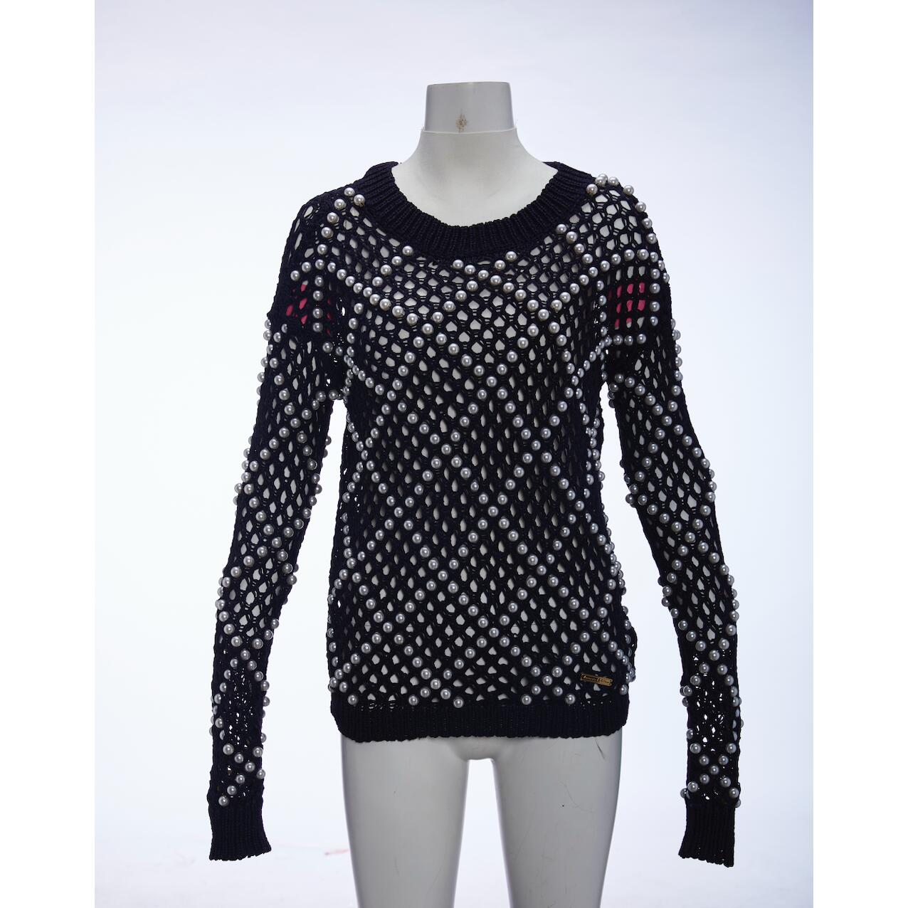 LAURENCE & CHICO黑色针织毛衫20SSC6001