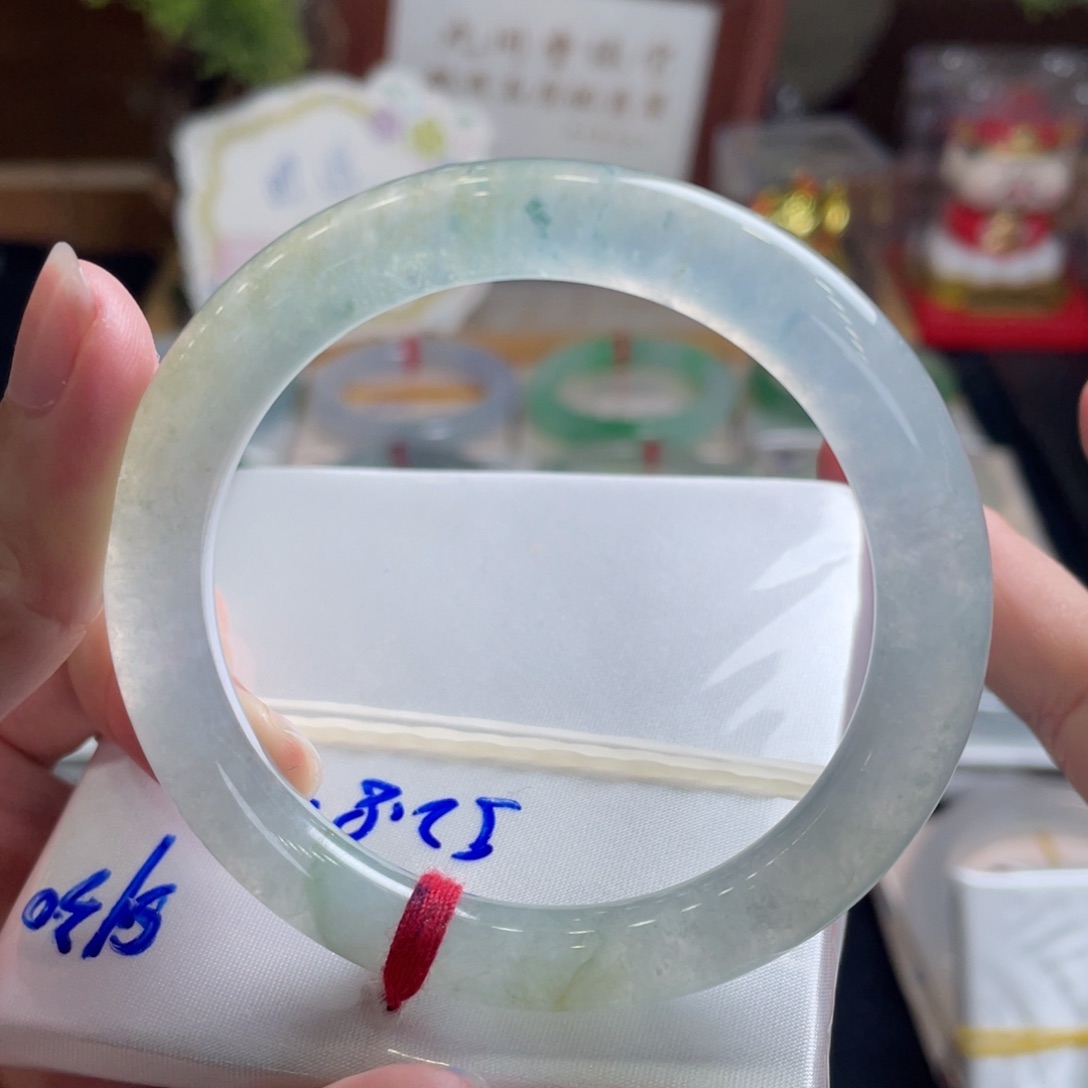翡翠手镯未镶嵌52.5玻璃冰炸光