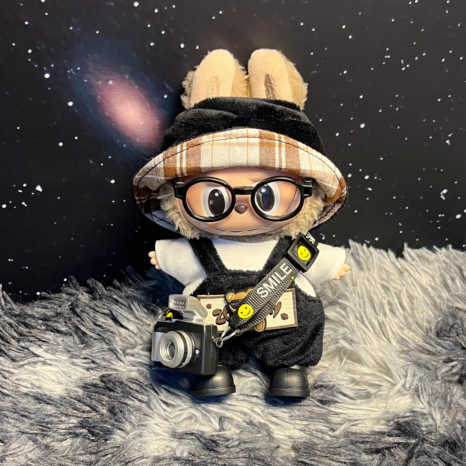 Labubu娃衣拉布布衣服一二三代前方高能马卡龙17cm搪胶挂件服饰