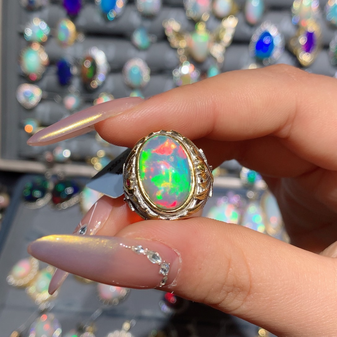 欧泊t欧泊手链银S925镶嵌