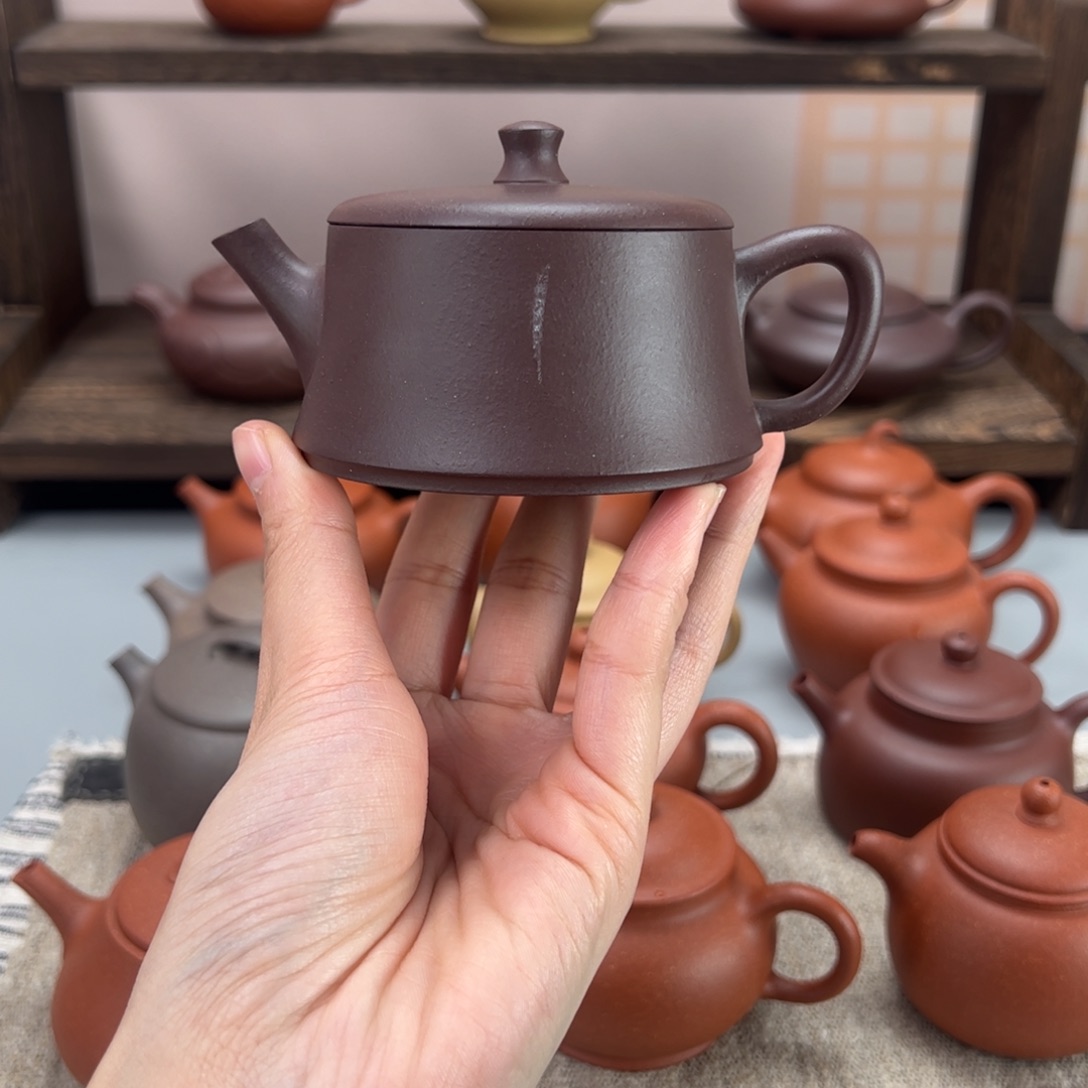 茶杯紫砂紫泥云柱微瑕150