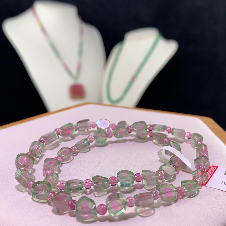 双色碧玺手链未镶嵌