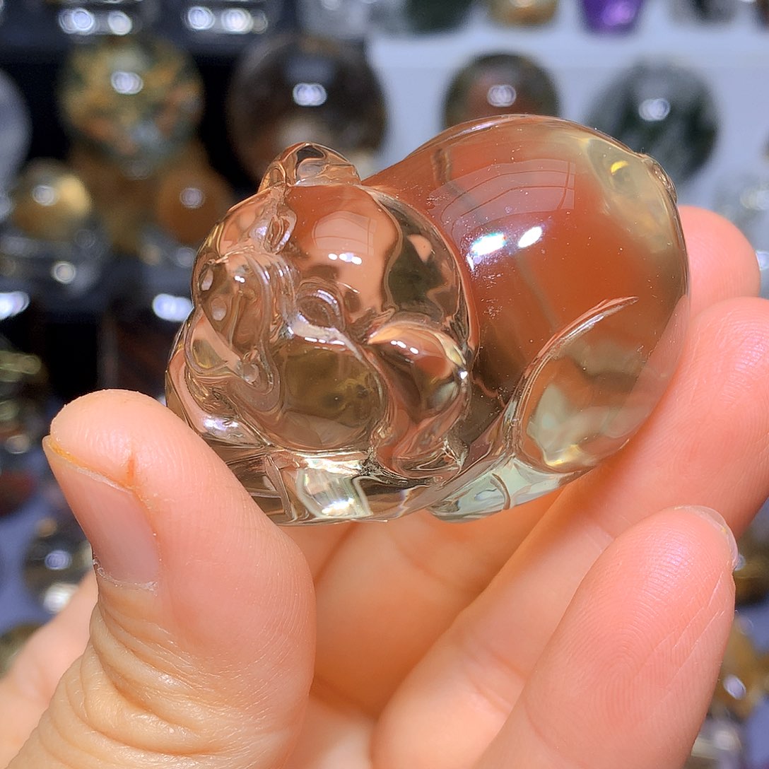 水晶吊坠银S925镶嵌天然水晶