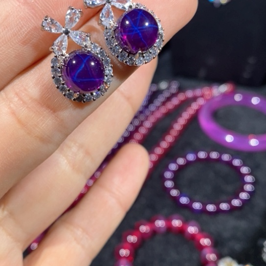 红宝石戒指银S925镶嵌