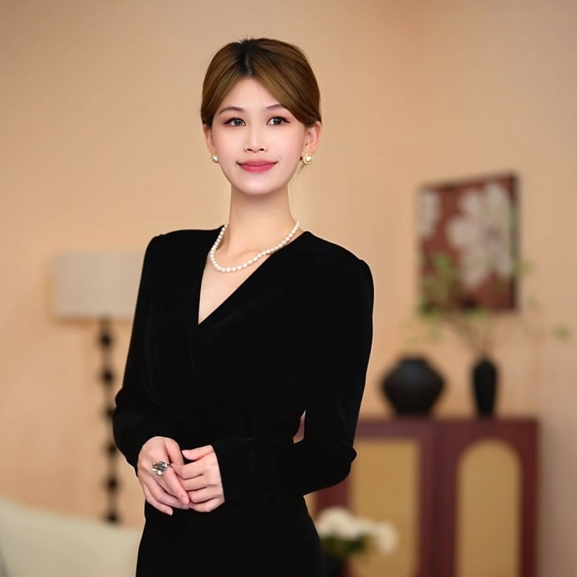 【林溪】绛云秋季高级法式气质显瘦直筒连衣裙-YL11720