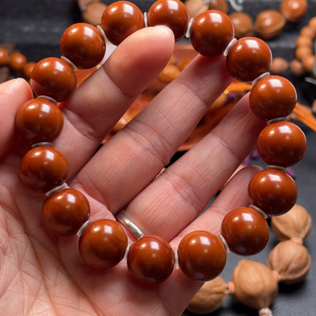 橄榄核手串/手链正圆光珠1.4