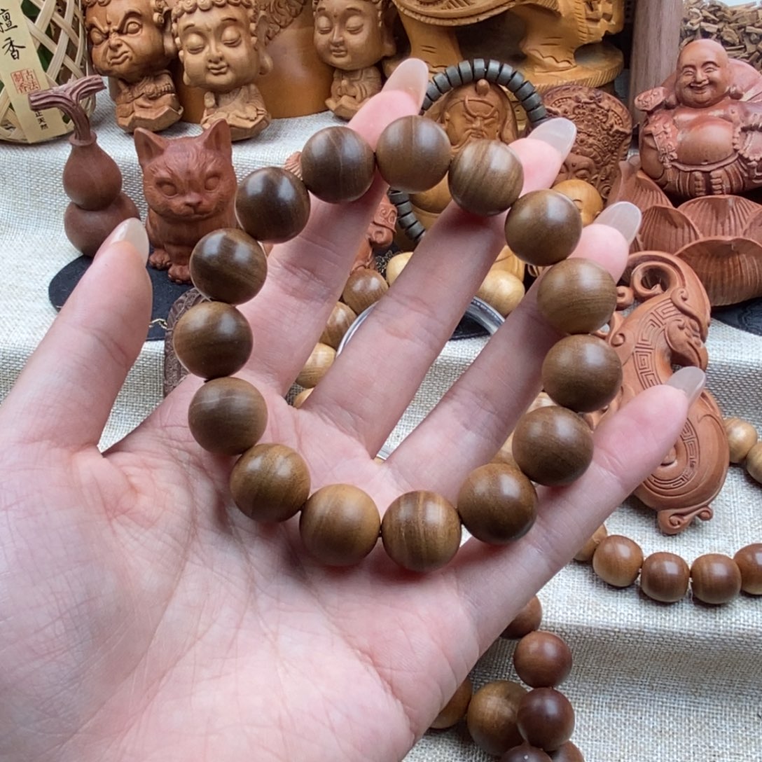 无***咎手串/手链檀香木迈索尔，老山檀香，奶香1.5黑肉