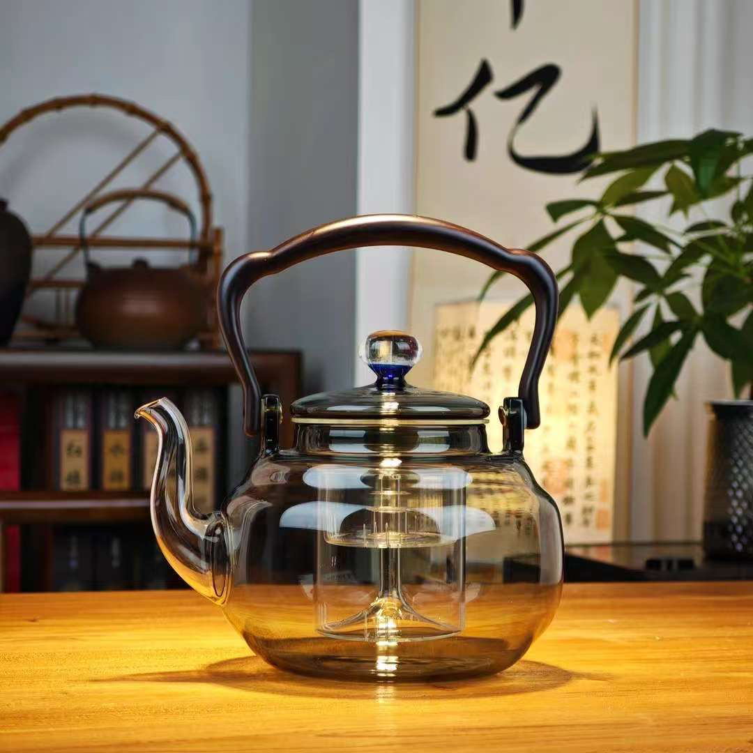 星空高升大容量煮茶泡茶提梁壶四代蒸煮一体茶壶防爆纯手工耐热