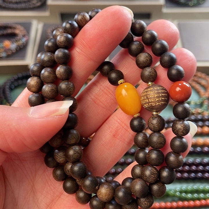 沉香手串0.6红土沉香手串