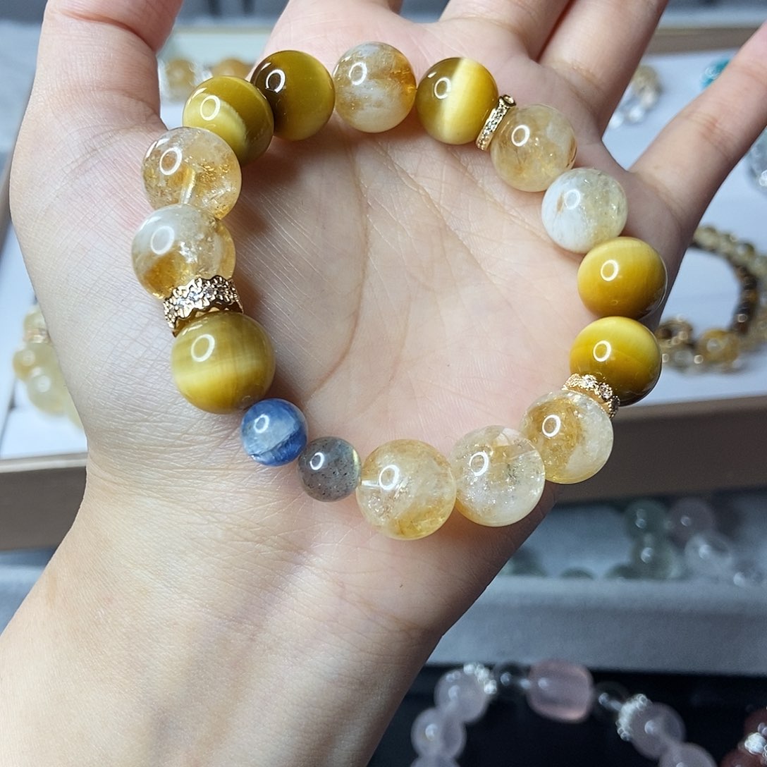 水晶手链合金虎眼手链