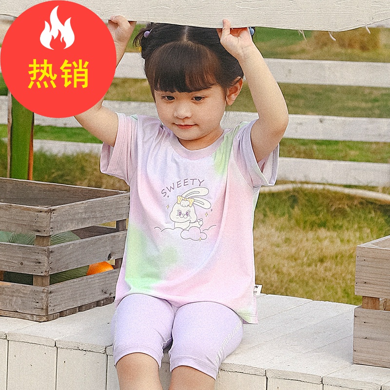 品牌女童短袖t恤夏季新款女孩短袖童装上衣XGT43618