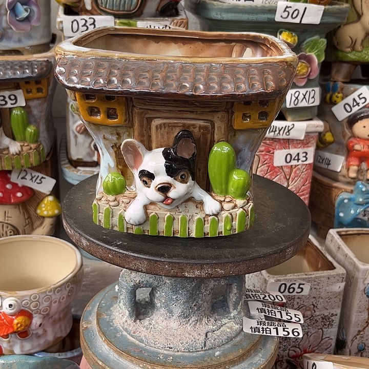 粗陶材质多肉花盆