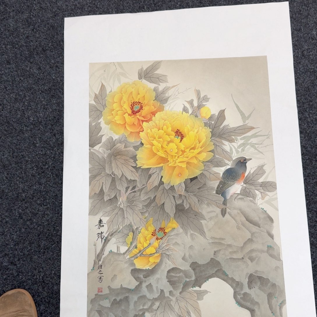 国画纯手绘山水花鸟作品