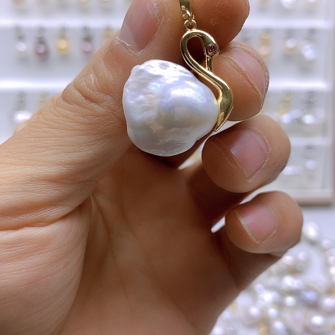 淡水珍珠颈饰银S925镶嵌