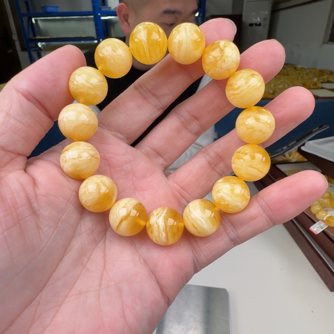 琥珀未镶嵌手链蜜蜡手串